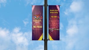 HP PVC FREE DOUBLE SIDED POLE BANNER